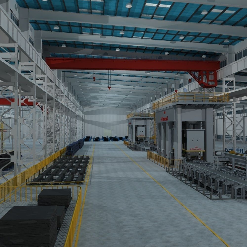 Factory Interrior Scene  3D model_32