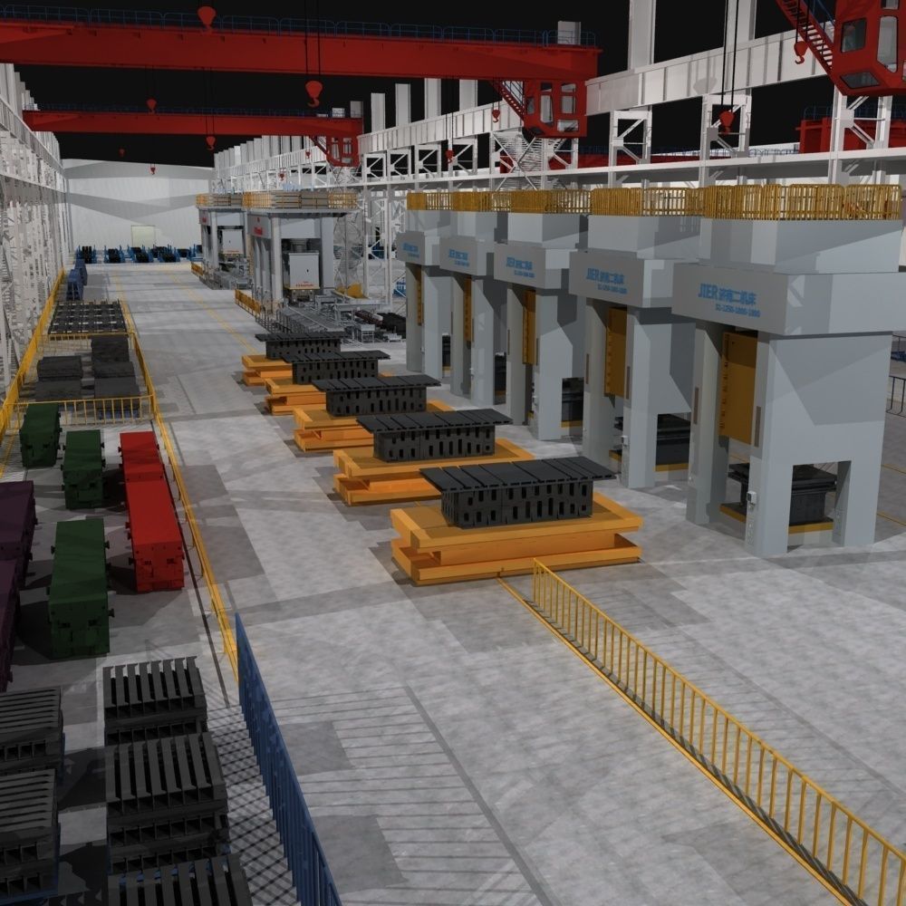 Factory Interrior Scene  3D model_13