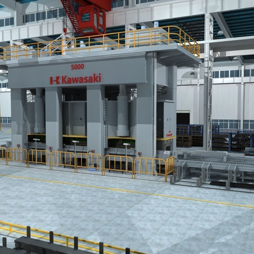 Factory Interrior Scene  3D model_11