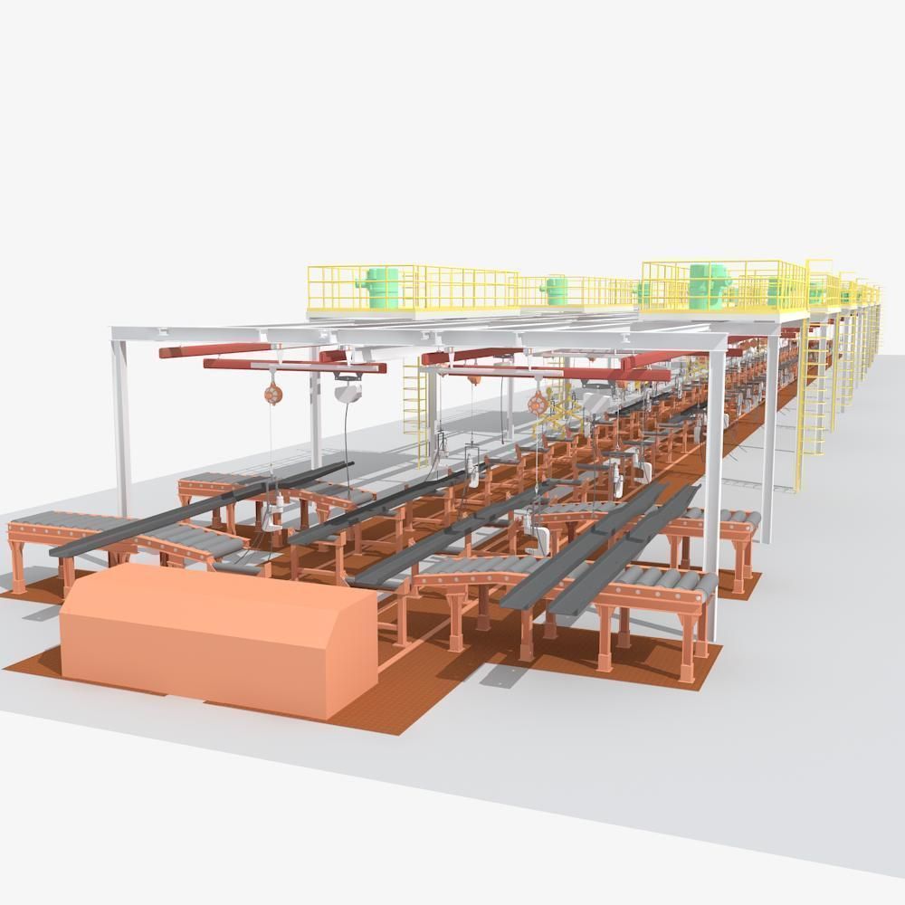 Factory Interrior Scene  3D model_27