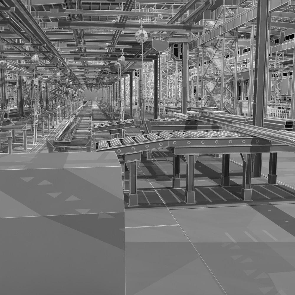 Factory Interrior Scene  3D model_14