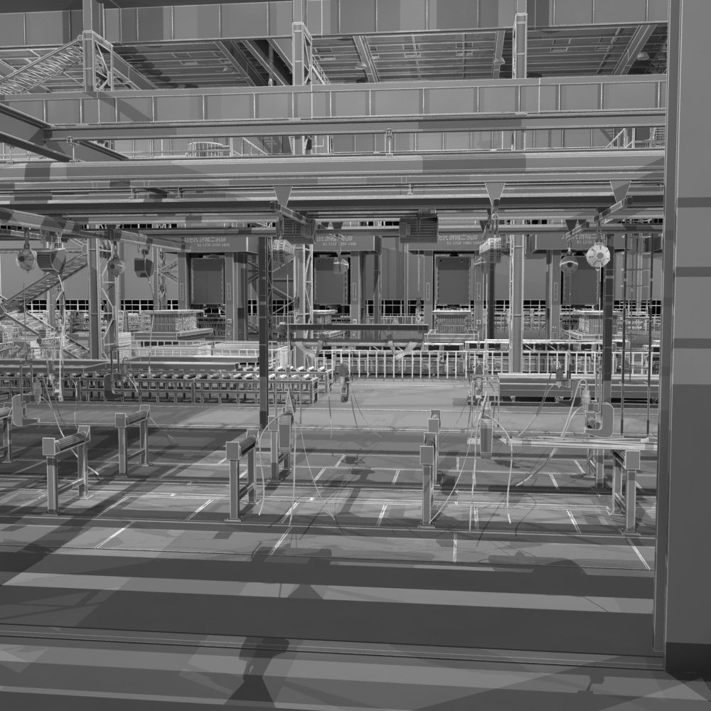 Factory Interrior Scene  3D model_18