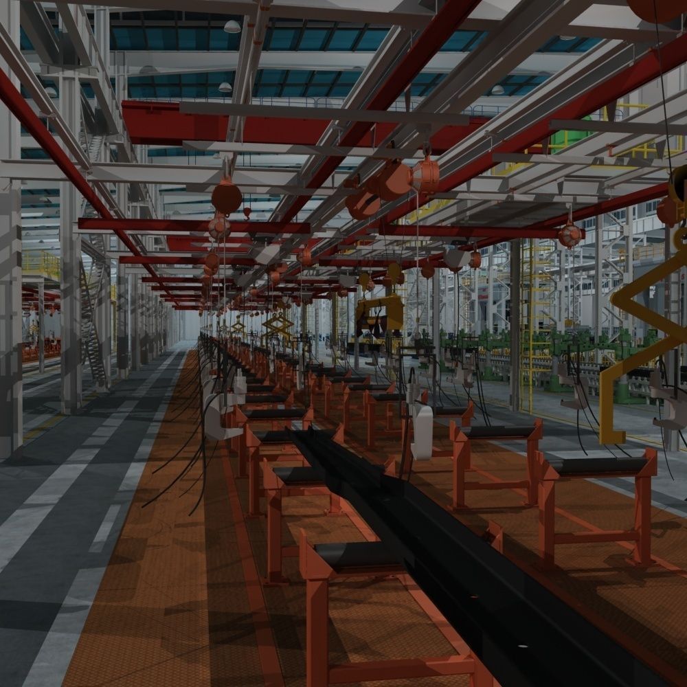 Factory Interrior Scene  3D model_6