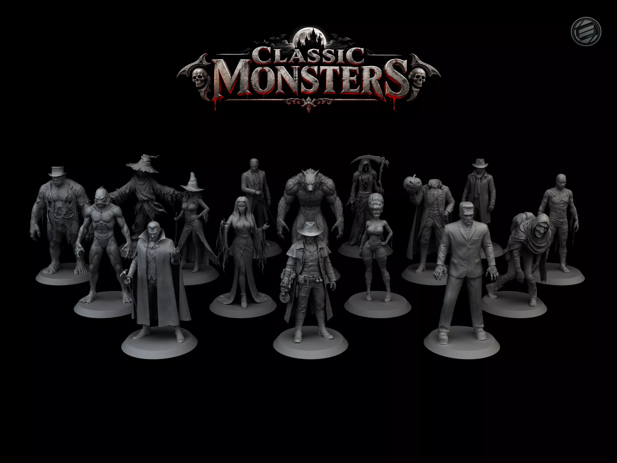 Miniatures - Classic Monsters 3D print model