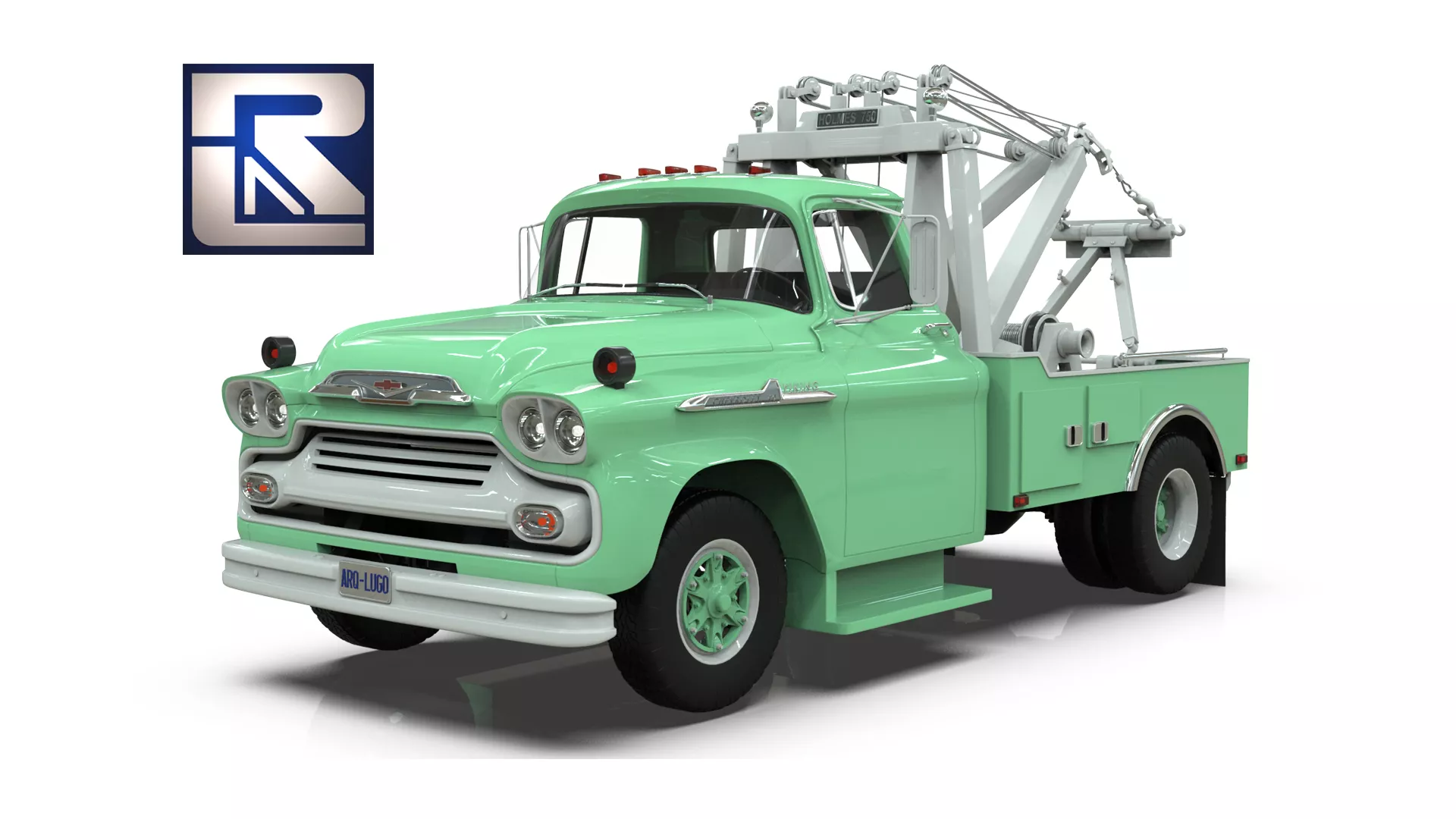 1958 Viking 40 Wrecker Truck 3D model