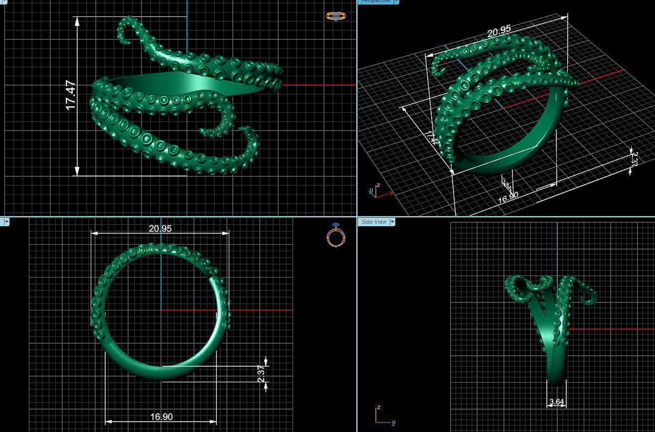 Ring Tentacles 3D print model_1
