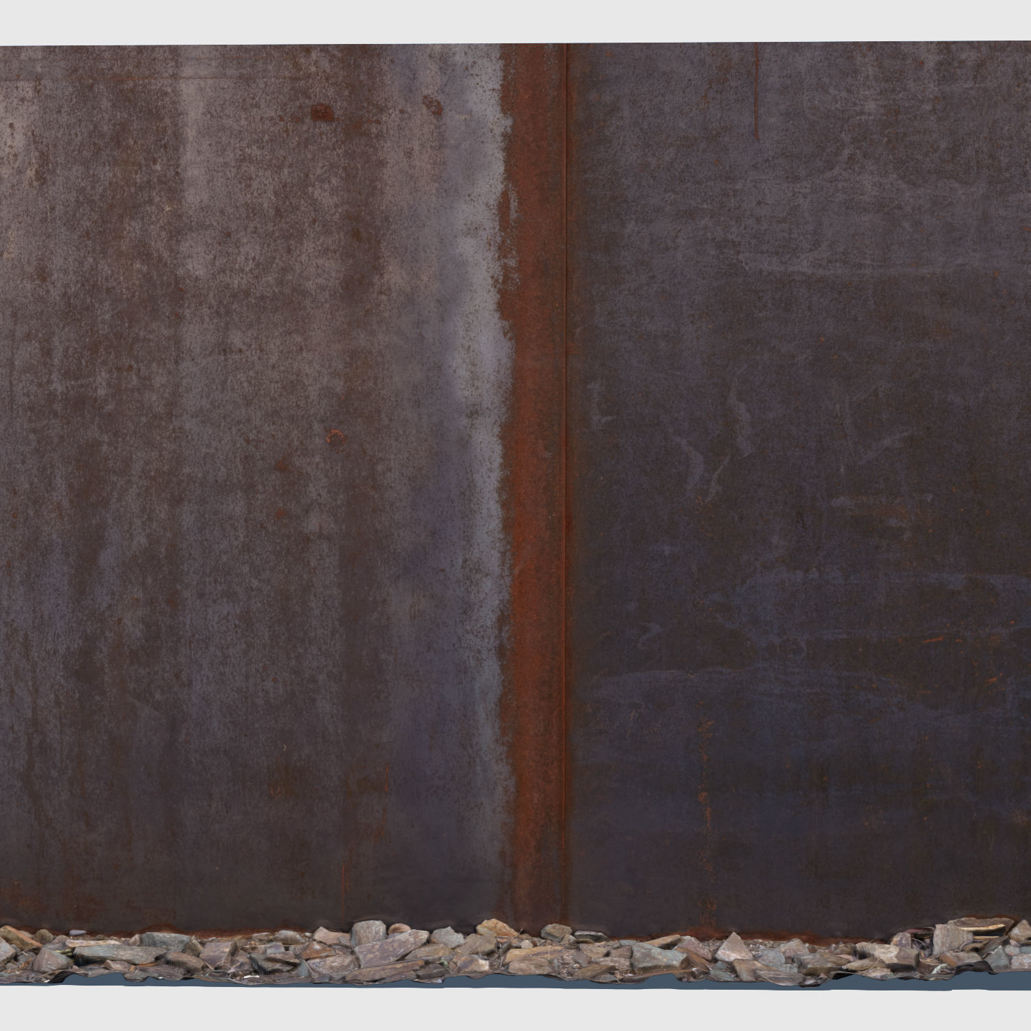 Rusty Metal Wall 3D model_3