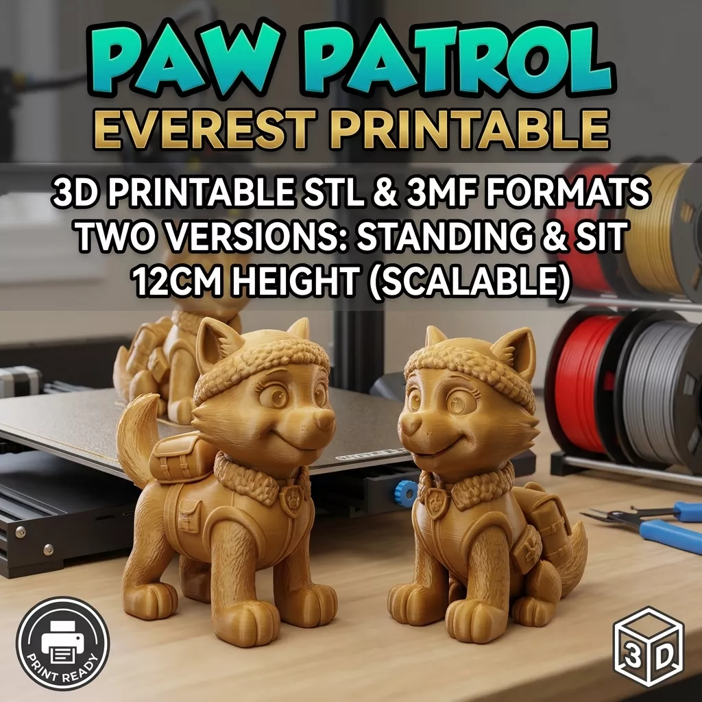 PAW Patrol Everest 3D Printable Figure 3D print model