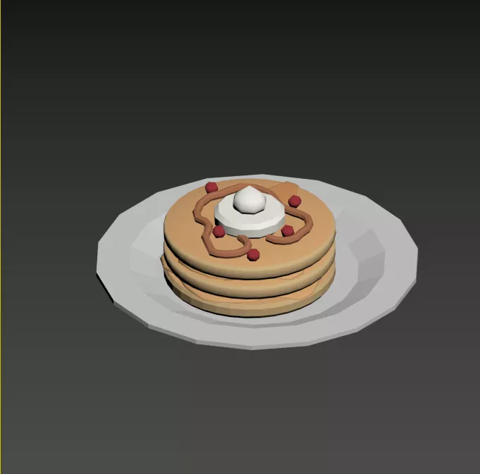 Pancake Free low-poly 3D model