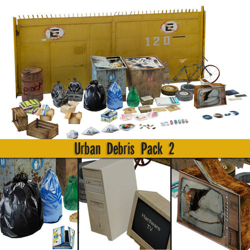 Urban Debris Pack 02 3D model