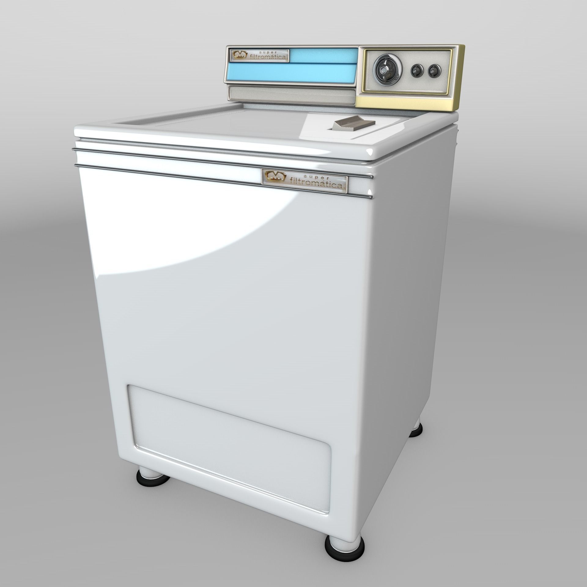 3D model Vintage Washing Machine 1967 - Low Poly VR / AR / low-poly ...