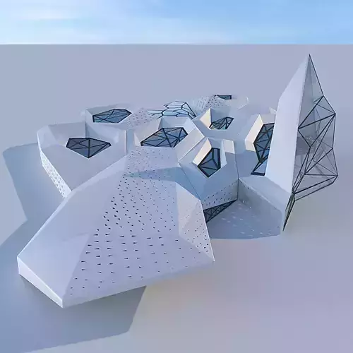 Futuristic building  3 3D model