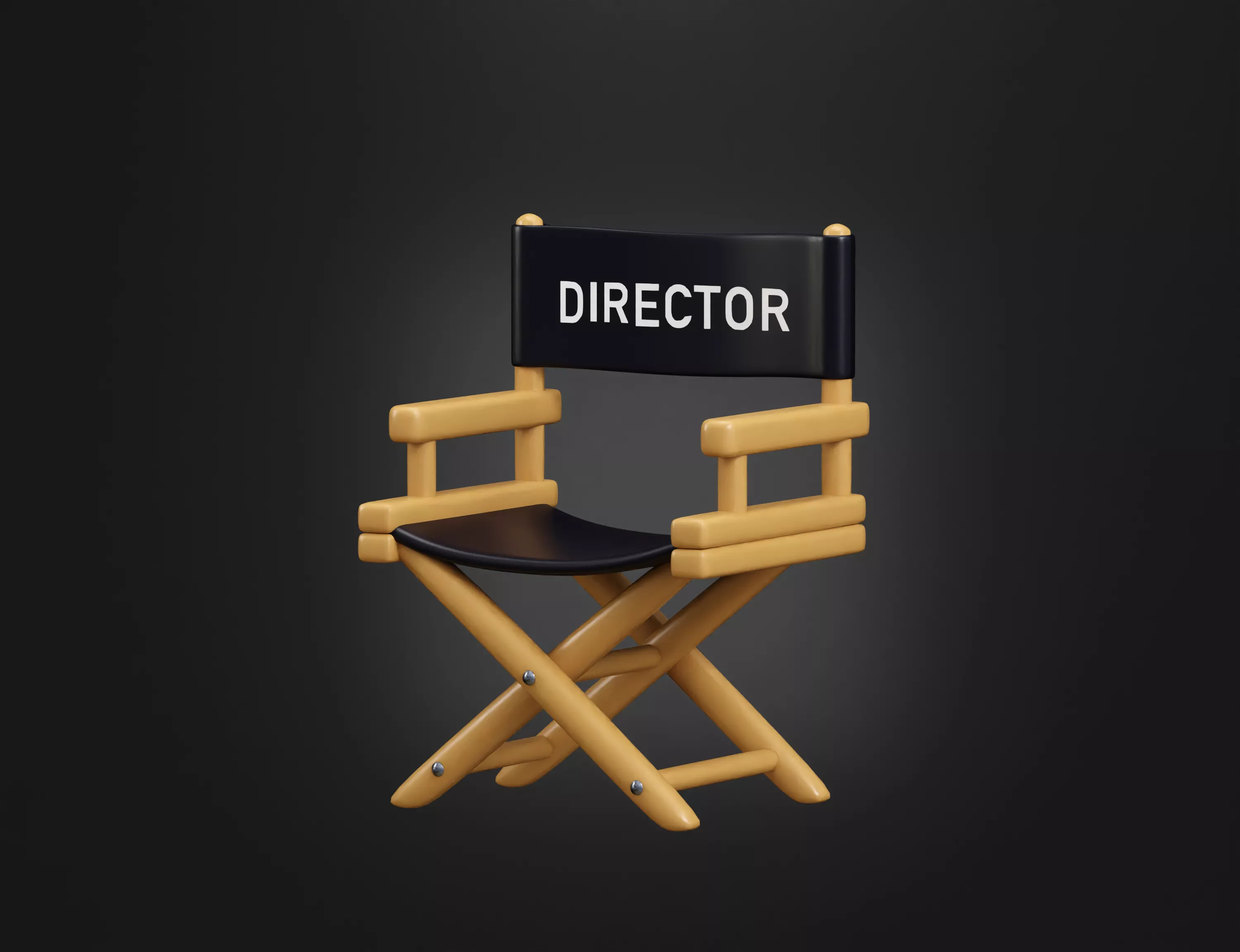 Director Chair Low-poly 3D model