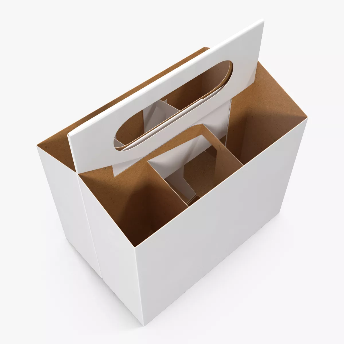 6 Pack Bottle Holder White 3D model