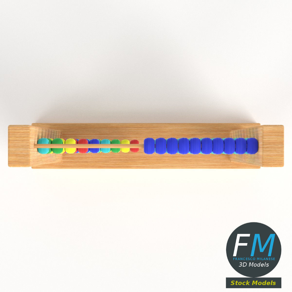 Abacus toy 3D model_6