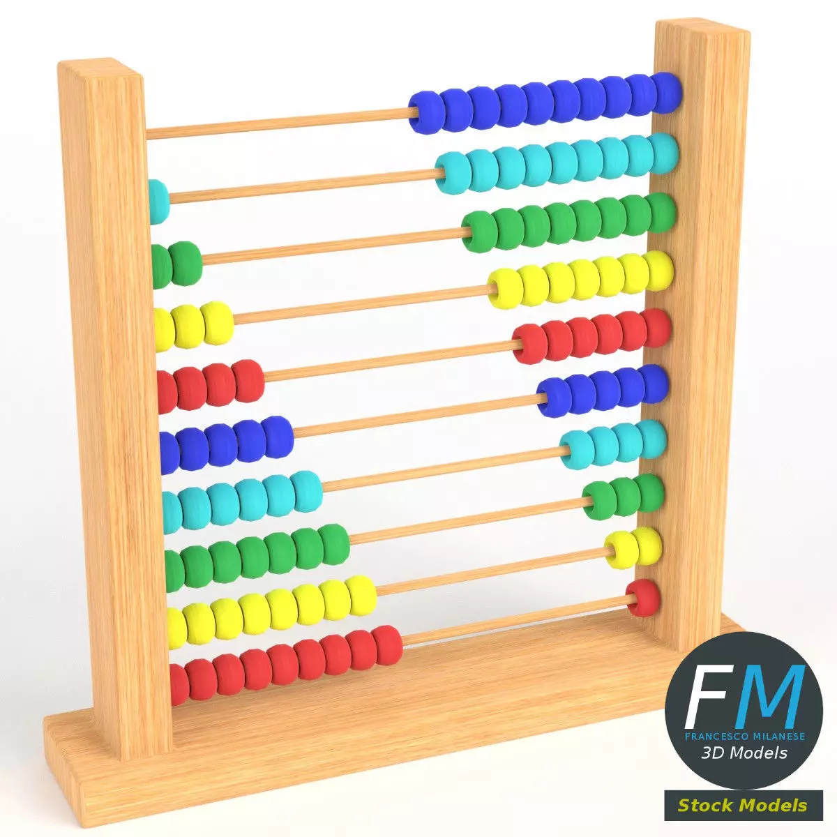 Abacus toy 3D model_0