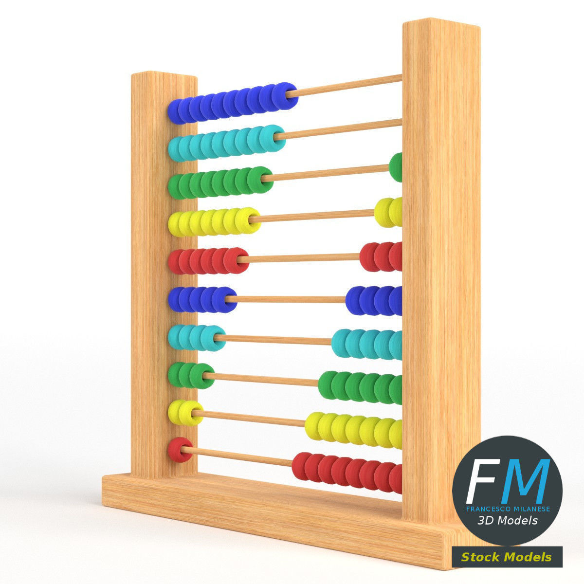 Abacus toy 3D model_4