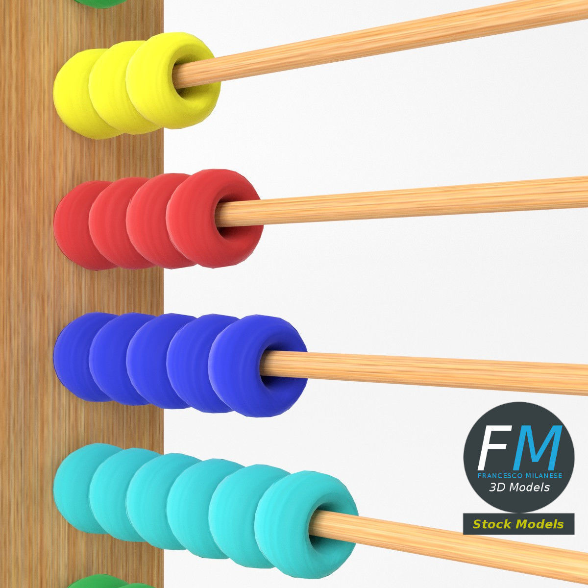Abacus toy 3D model_5
