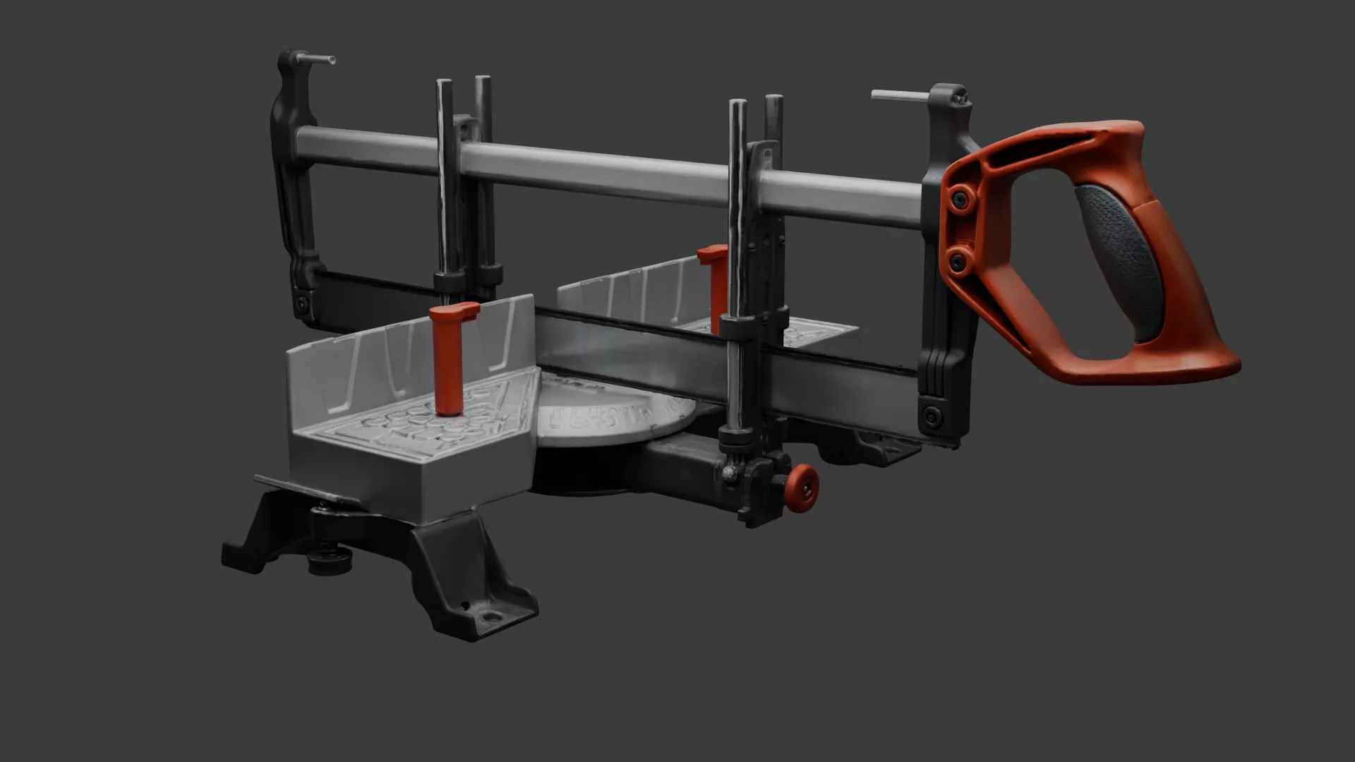 Clamping Miter Saw Precision Miter Box with Back Saw 3D model Low-poly 3D model
