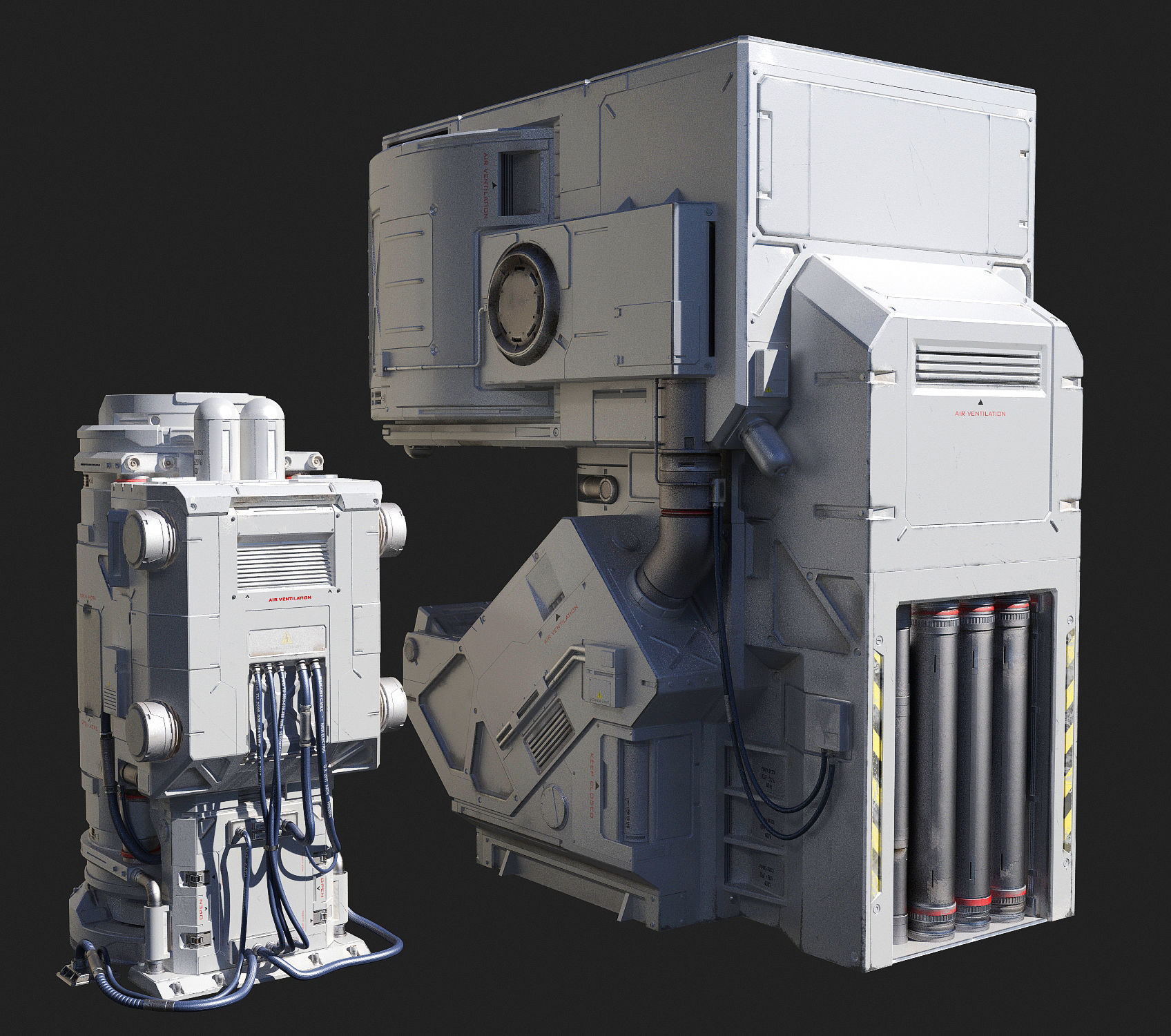 sci-Fi-Hall textured CLEAN FULL EDITION PACK 3D model_13