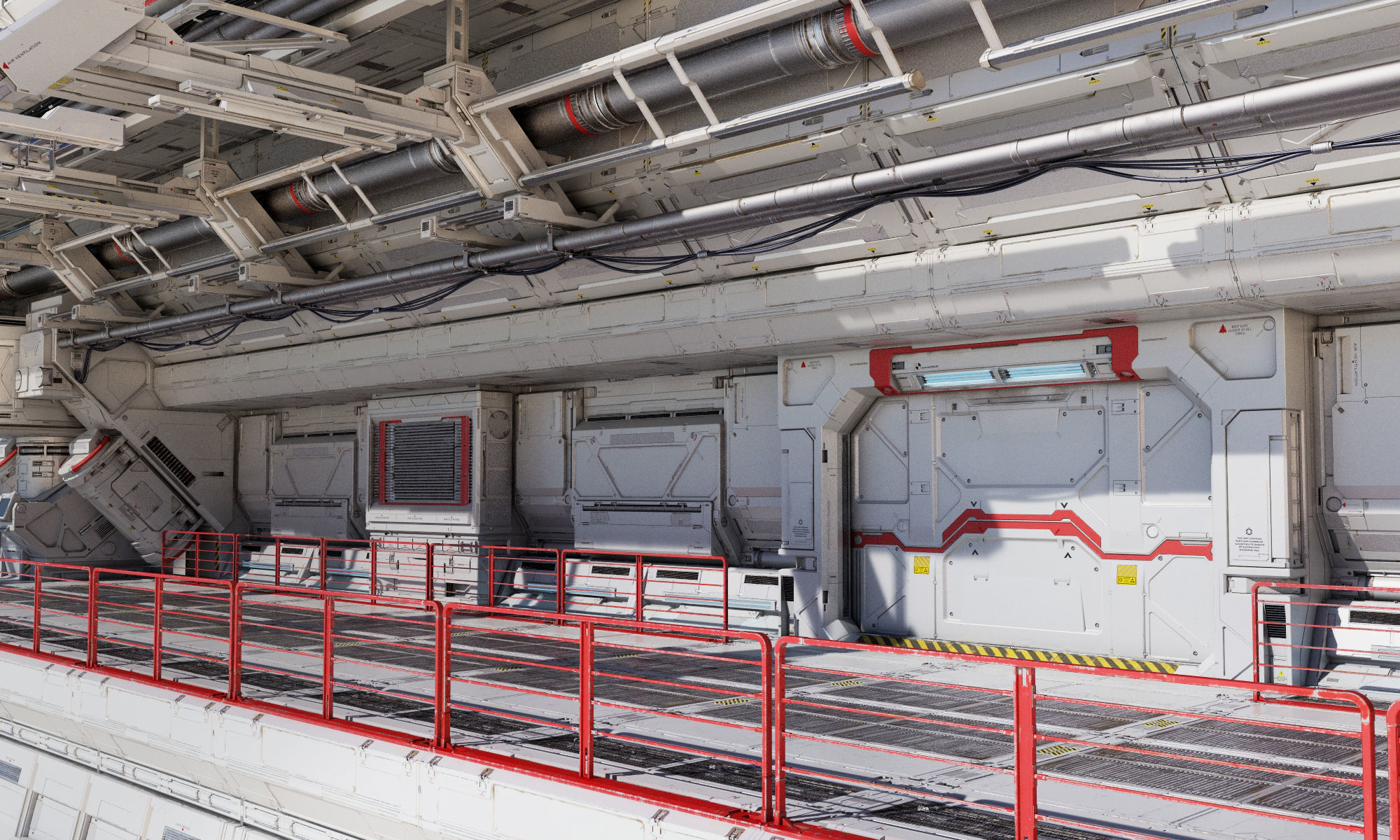 sci-Fi-Hall textured CLEAN FULL EDITION PACK 3D model_1