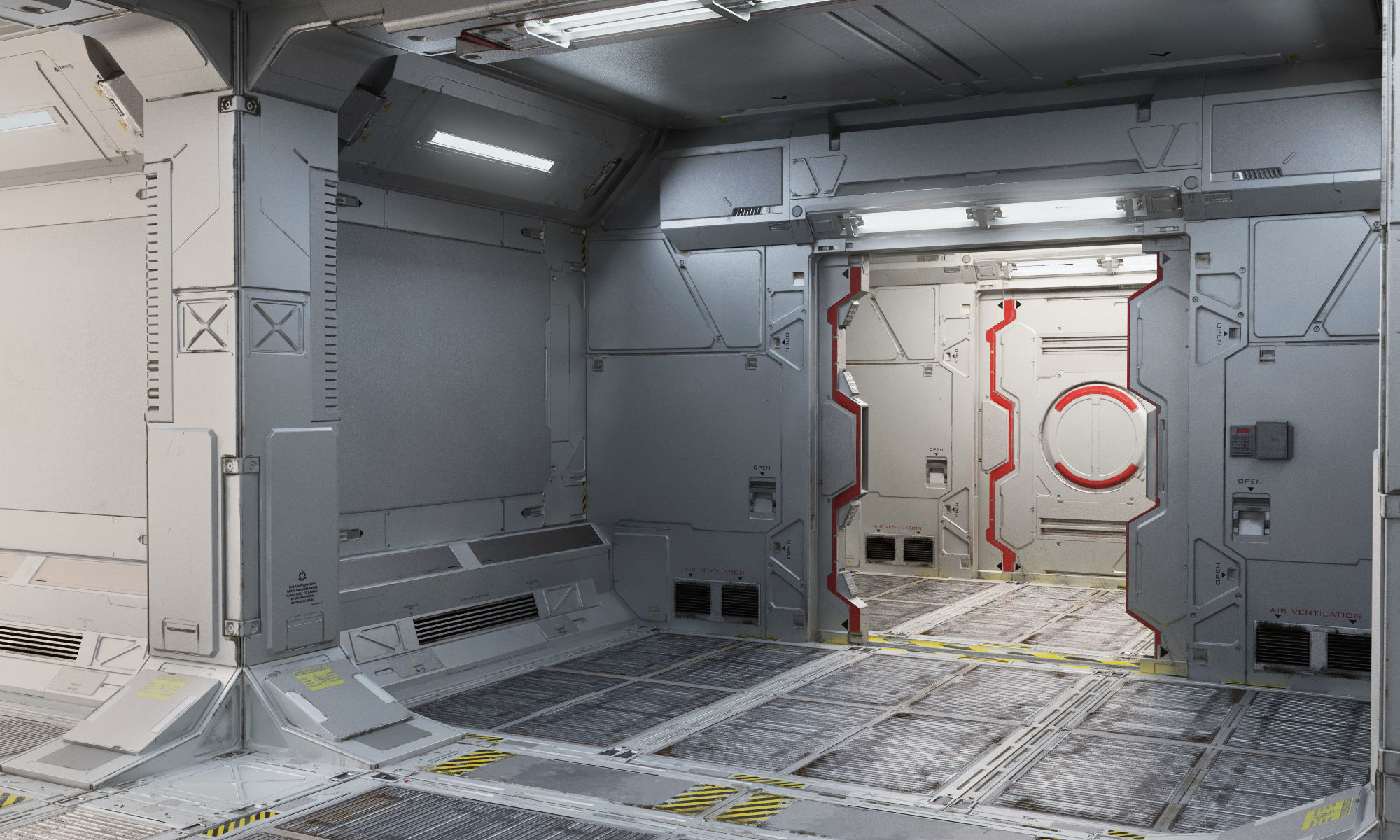 sci-Fi-Hall textured CLEAN FULL EDITION PACK 3D model_9