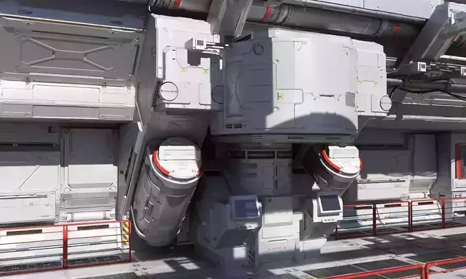 sci-Fi-Hall textured CLEAN FULL EDITION PACK 3D model