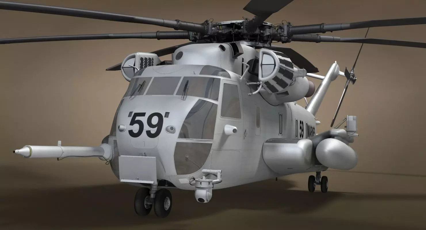 CH-53 Military Helicopter 3D Model - No Interior 3D model