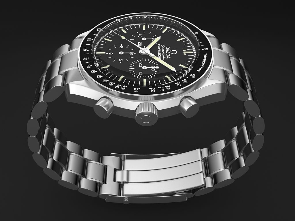 Omega Speedmaster Mens Watch 3D model_2