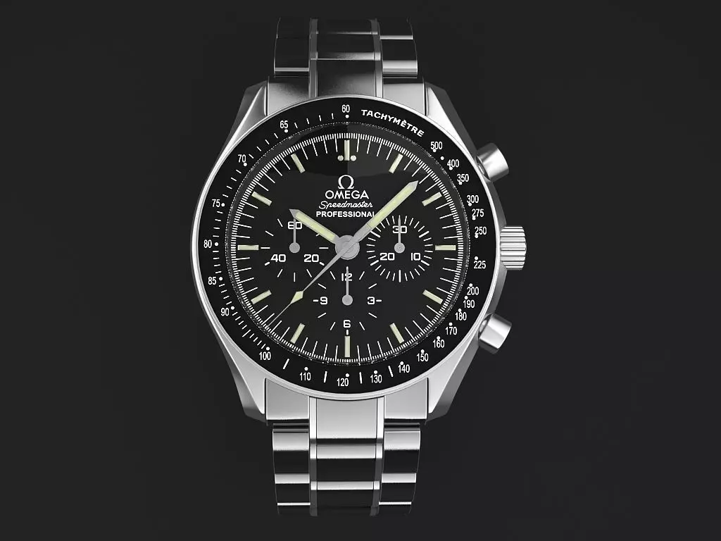 Omega Speedmaster Mens Watch 3D model_0