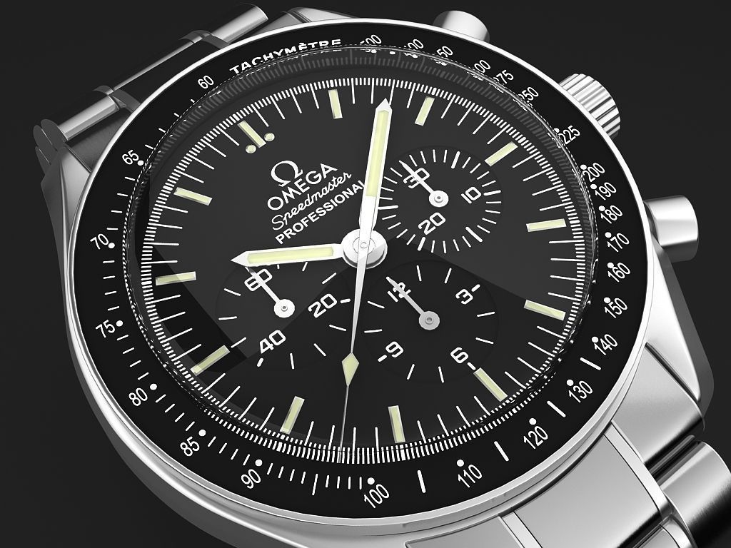 Omega Speedmaster Mens Watch 3D model_1