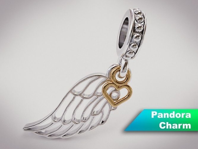 Wing Pandora Charm 3D model