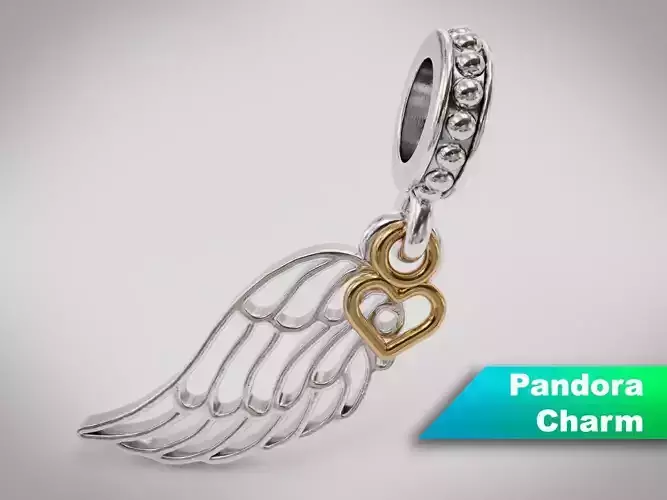 Wing Pandora Charm 3D model
