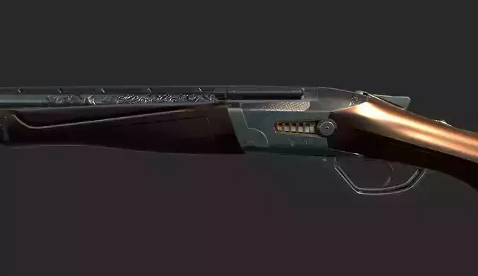 Heritage Plasma Shotgun Low-poly 3D model