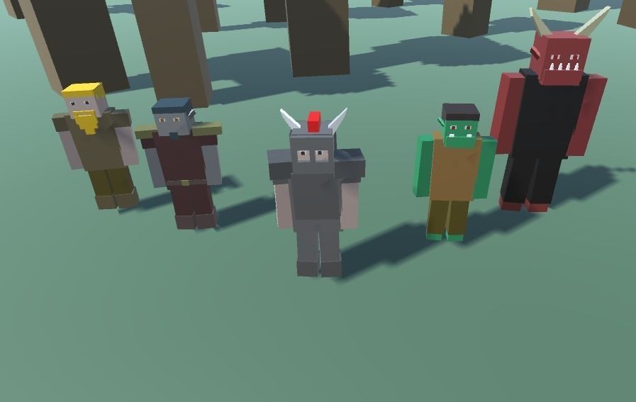 Blocky Customizable Characters - Minecraft Style Low-poly 3D model_0