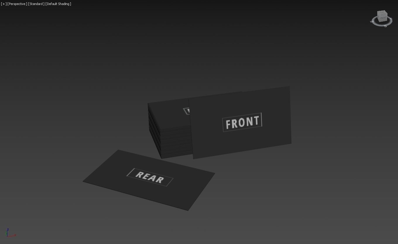 Simple Name Card Free low-poly 3D model_1