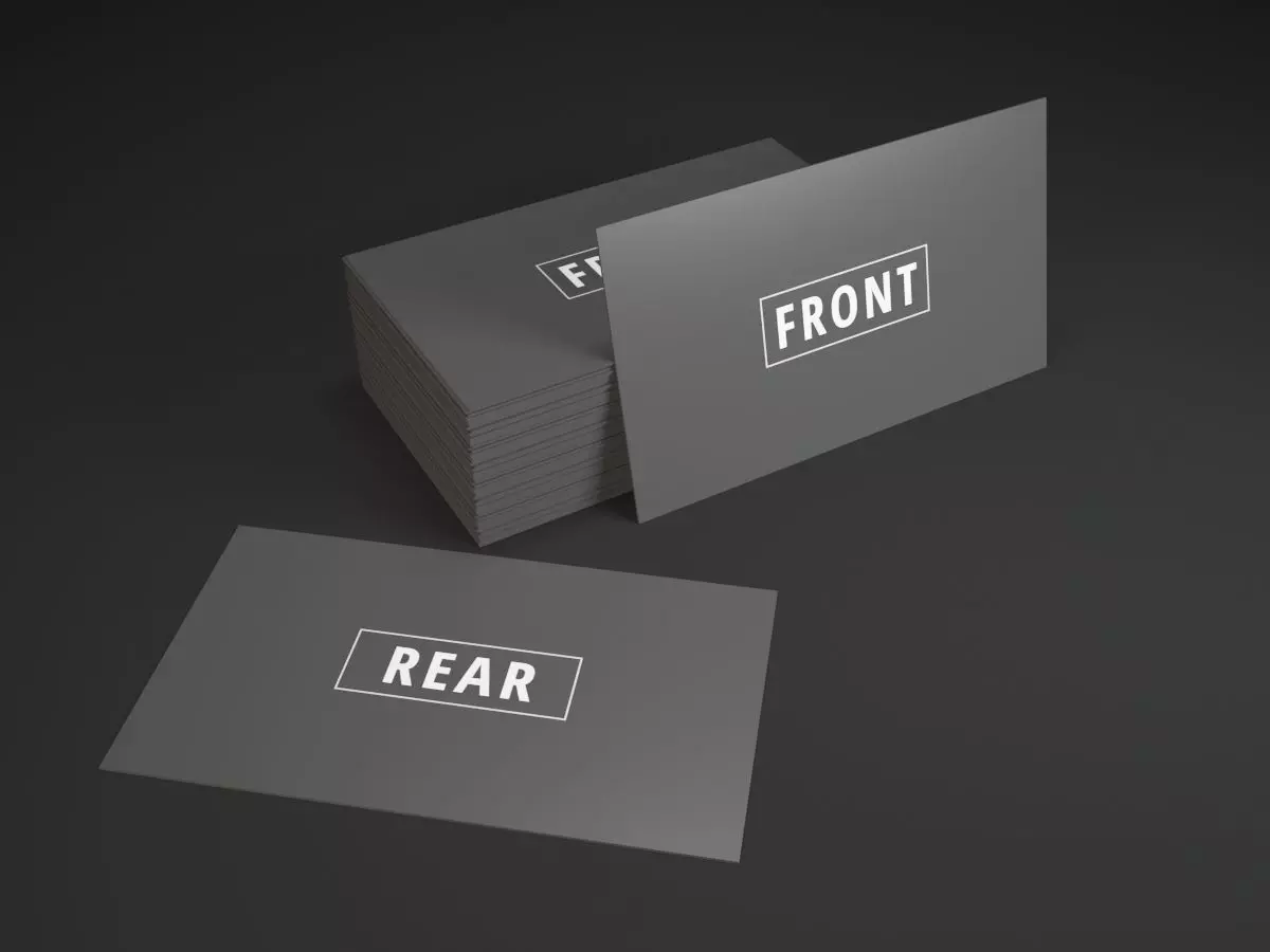 Simple Name Card Free low-poly 3D model_0