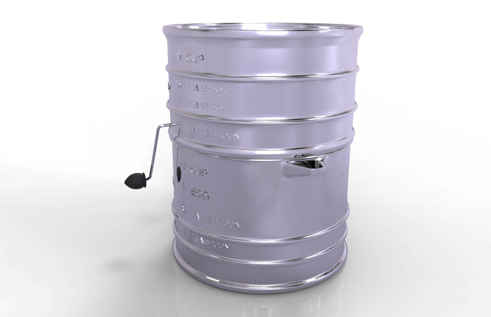Flour sifter 3D model_2