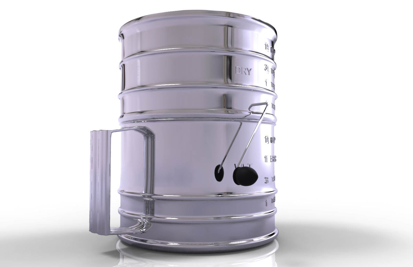 Flour sifter 3D model_3