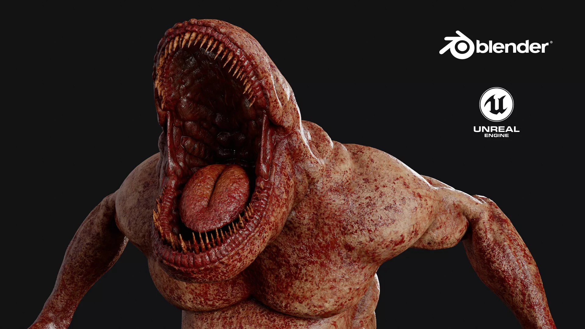 Flesh Mutant Monster Free low-poly 3D model