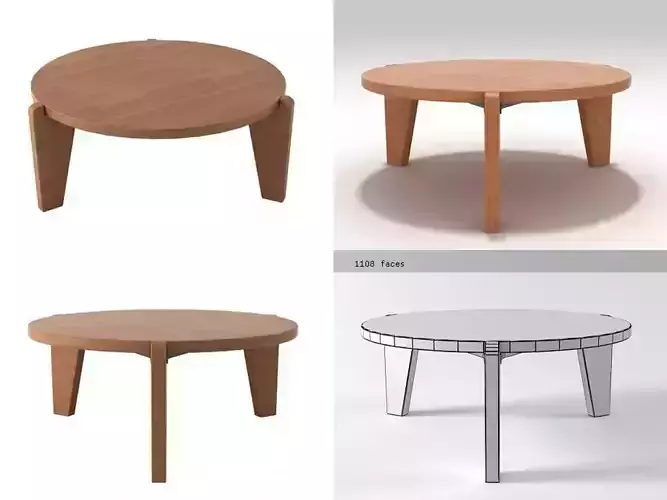 Gueridon Bas 3D model