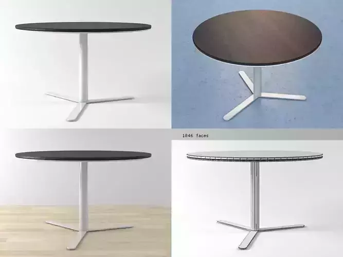 Aspa round table with four legs