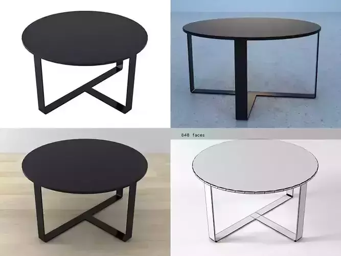 Argo four different tables with design 3D model Argo four different tables with design 3D model