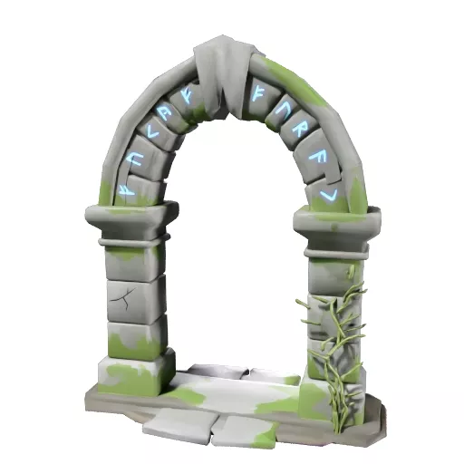 Low Poly Fantasy Stone Portal 3D model