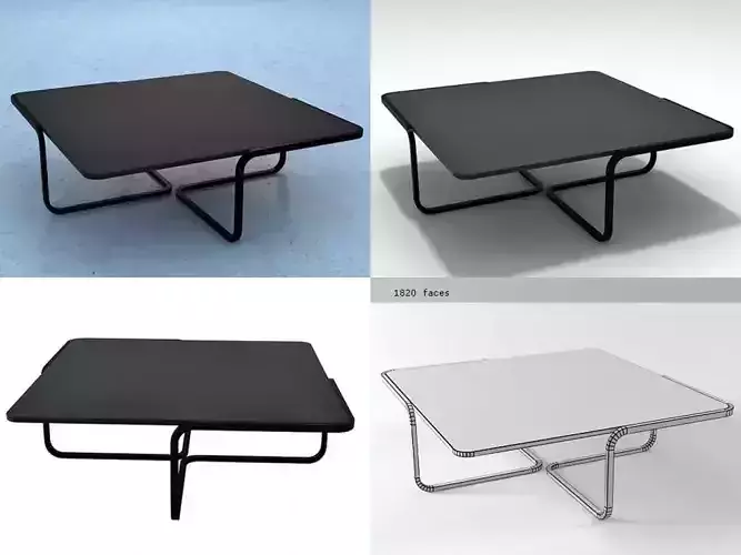 T3 folding table 3D model