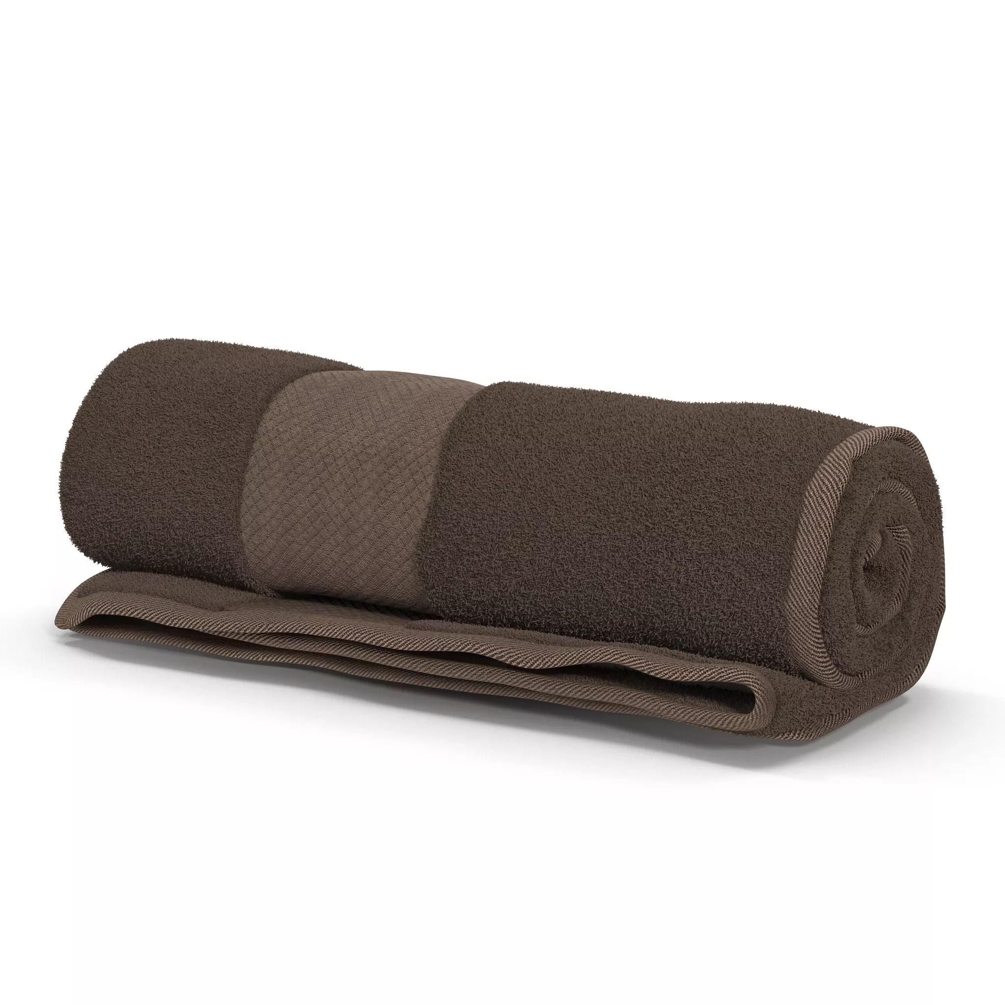 Rolled Towel Brown 3D model