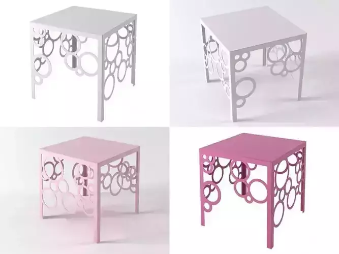 Barbara four side tables 3D model