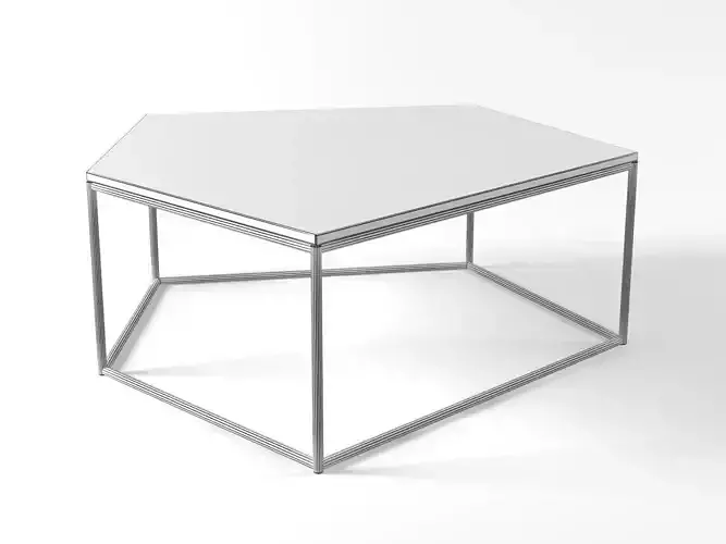 Jess hexagonal coffee table with metal frame