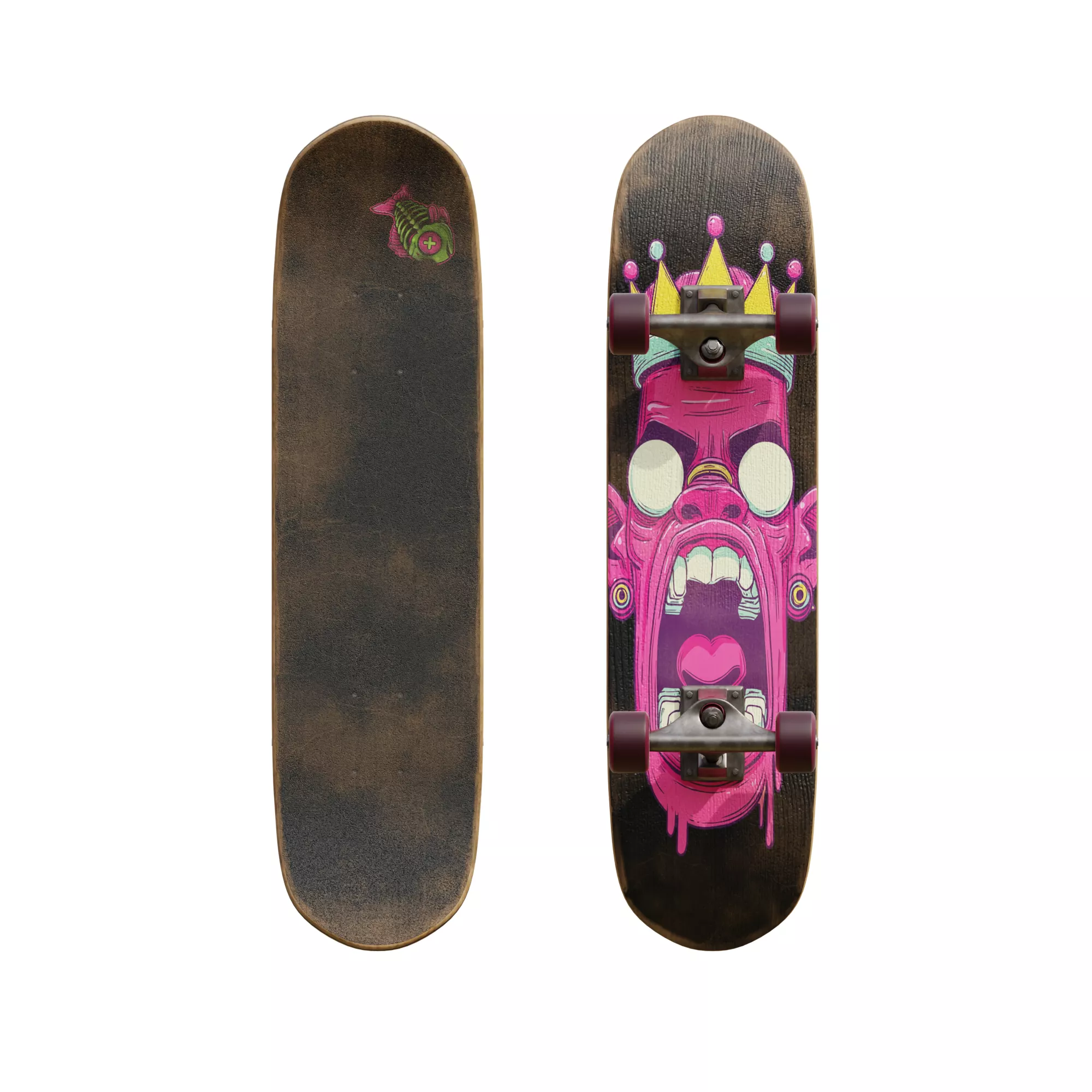 Skateboard - Tutorial Included 3D model