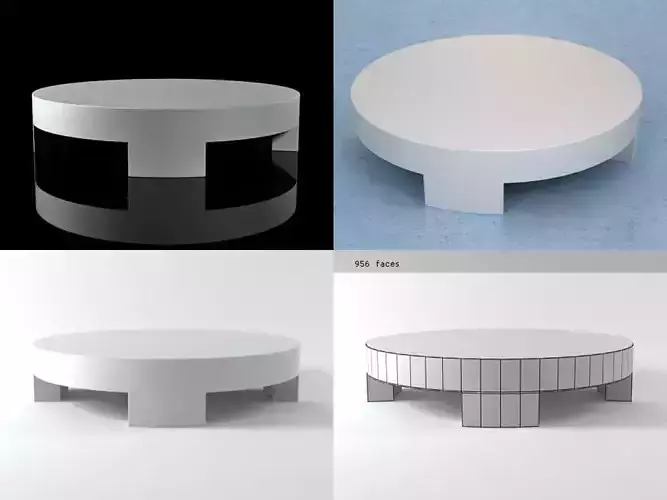 Sumo round coffee table - round coffee table 3D model